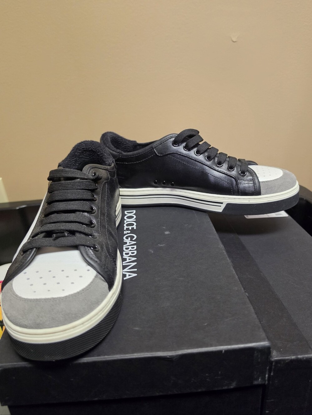 Men's Dolce & Gabbana Leather & Suede Low Tops